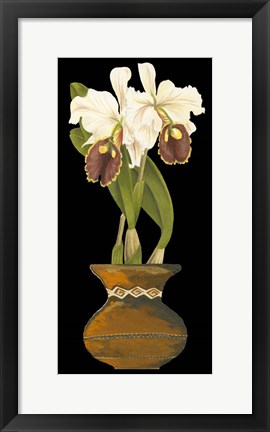 Framed Orchids in Pot II Print