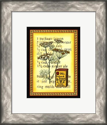 Framed Spice Recipe III Print