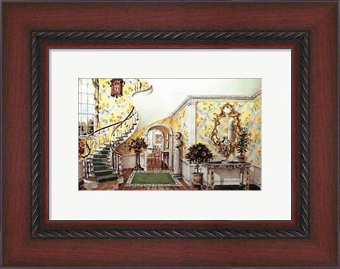 Framed Graceful Staircase Hall in the Carolinas Print