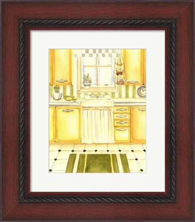 Framed Retro Kitchen I Print