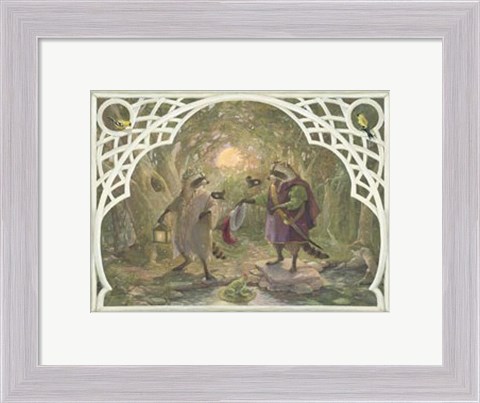 Framed Raccoon&#39;s Masked Ball Print