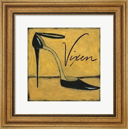 Framed Vixen on Gold Print