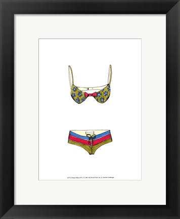 Framed Beach Bikini I (PT) Print