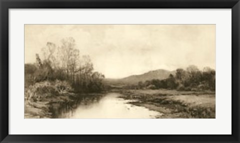 Framed Tranquil Riverscape II Print