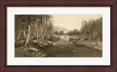Framed Tranquil Riverscape III Print