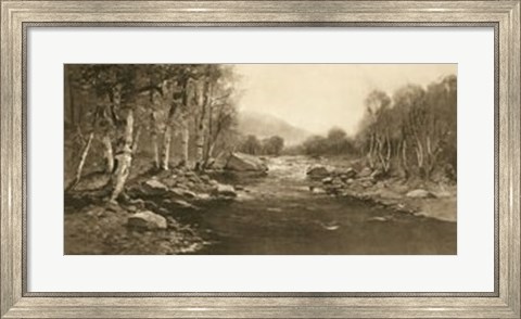 Framed Tranquil Riverscape III Print