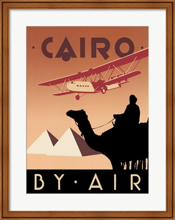 Framed Cairo by Air Print