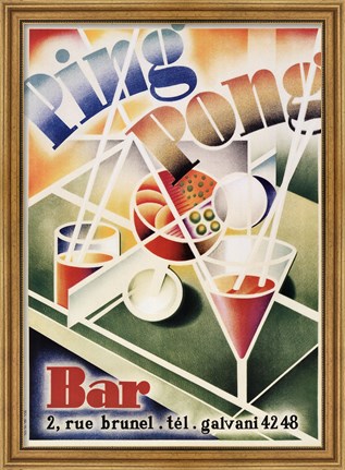 Framed Ping Pong Bar Print