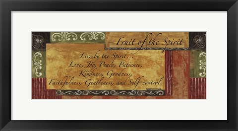 Framed Words to Live By, PanelFruit of the Spirit (Horizontal) Print