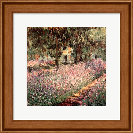 Framed Artist&#39;s Garden at Giverny, c.1900 (detail) Print