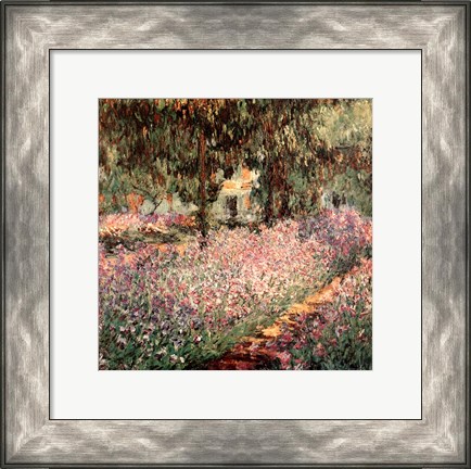 Framed Artist&#39;s Garden at Giverny, c.1900 (detail) Print