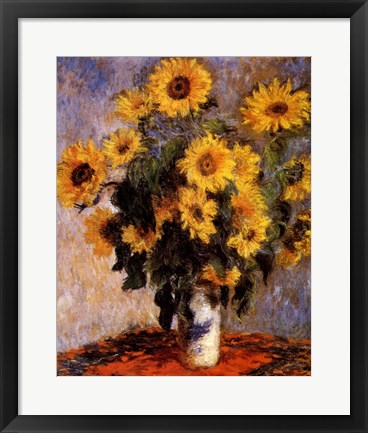 Framed Sunflowers, c.1881 Print