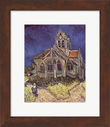 Framed Church at Auvers, c.1890 Print