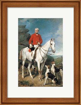 Framed Portrait of Charles Trelawny Print