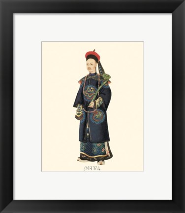 Framed Chinese Mandarin Figure VI Print