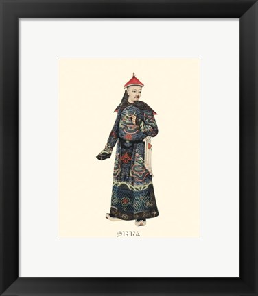 Framed Chinese Mandarin Figure I Print