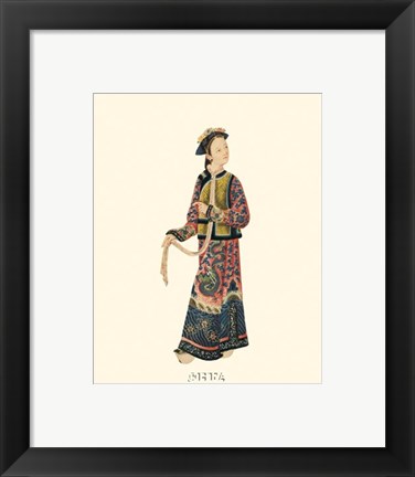 Framed Chinese Mandarin Figure V Print