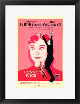 Framed Funny Face Audrey Hepburn Print