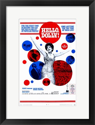 Framed Hello Dolly Barbera Streisand Print