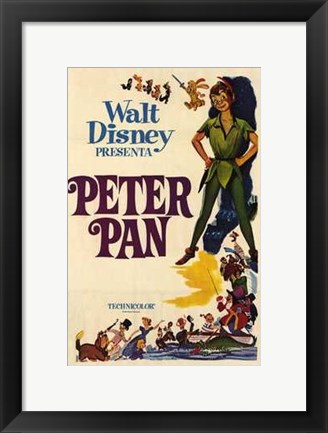 Framed Peter Pan by Disney Print