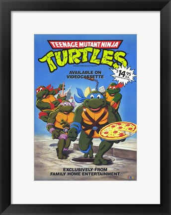 Framed Teenage Mutant Ninja Turtles Original Cartoon Print