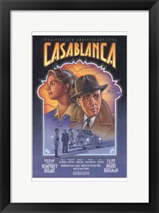 Framed Casablanca Art Deco Print
