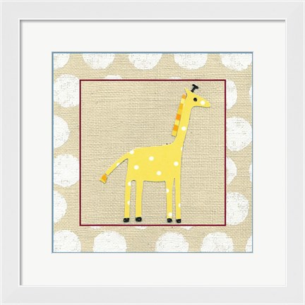 Framed Katherine&#39;s Giraffe Print