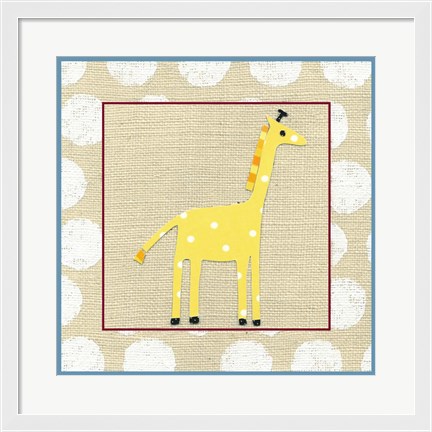 Framed Katherine&#39;s Giraffe Print