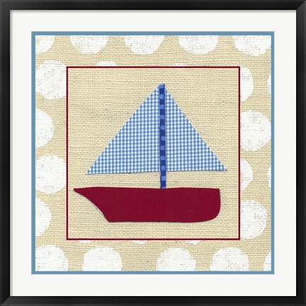 Framed EJ&#39;s Sailboat Print