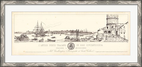 Framed Antique Seaport III Print