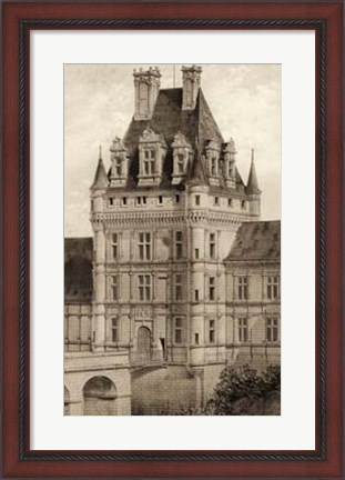 Framed Sepia Chateaux VIII Print