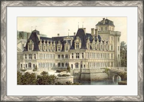 Framed French Chateaux V Print