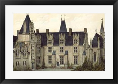 Framed French Chateaux VIII Print