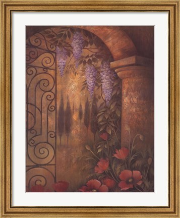 Framed Wisteria Garden II Print