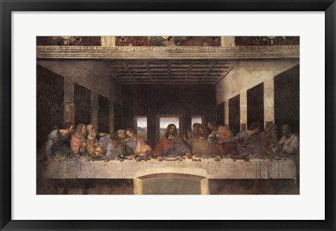 Framed Last Supper, c.1498 (post-restoration) Print