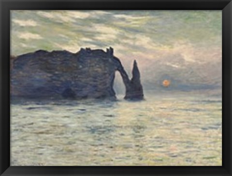 Framed Cliff, Etretat, Sunset, 1883 Print