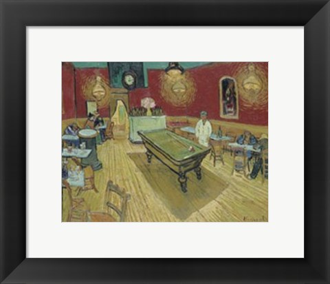 Framed Night Cafe in the Place Lamartine in Arles, c.1888 Print