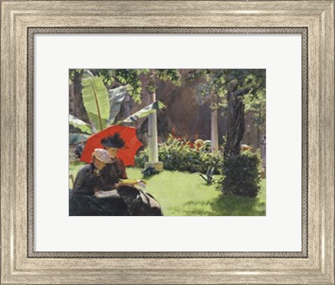 Framed Afternoon in the Cluny Garden, Paris, 1889 Print