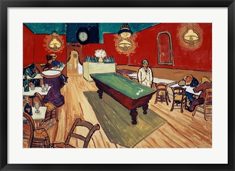 Framed Night Cafe in the Place Lamartine in Arles, c.1888 Print