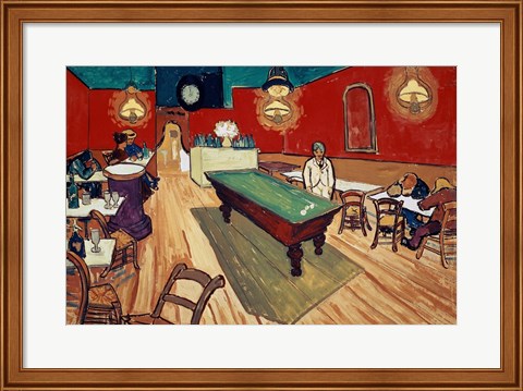 Framed Night Cafe in the Place Lamartine in Arles, c.1888 Print