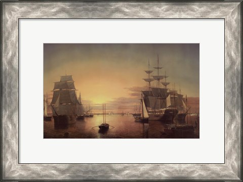 Framed Boston Harbor, about 1850-55 Print