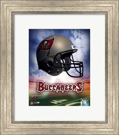 Framed Tampa Bay Buccaneers Helmet Logo Print