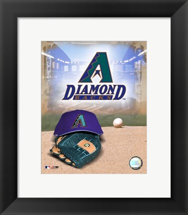 Framed Arizona Diamondbacks - &#39;05 Logo / Cap and Glove Print