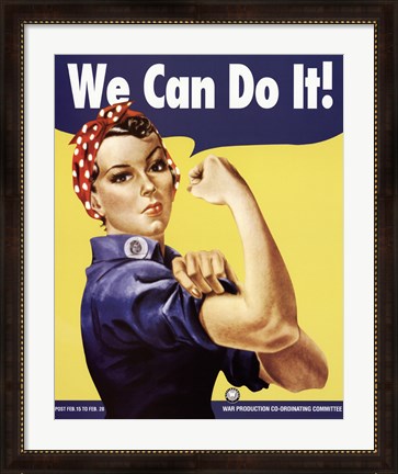 Framed We Can Do It - Rosie The Riveter Print