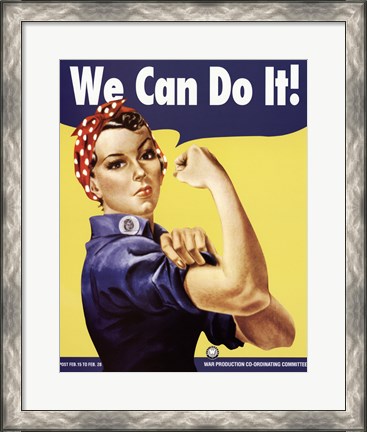 Framed We Can Do It - Rosie The Riveter Print