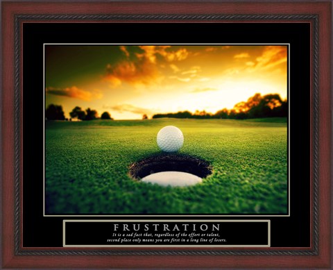 Framed Frustration - Golf Ball Print