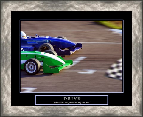 Framed Drive-Race Car Print