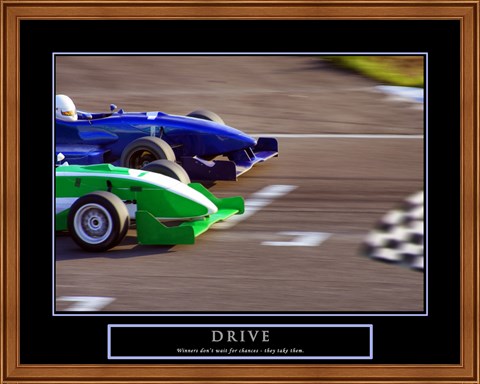 Framed Drive-Race Car Print