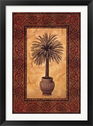 Framed Palm Mosaic II Print