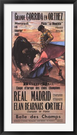 Framed Grande Corrida En Orthez Print